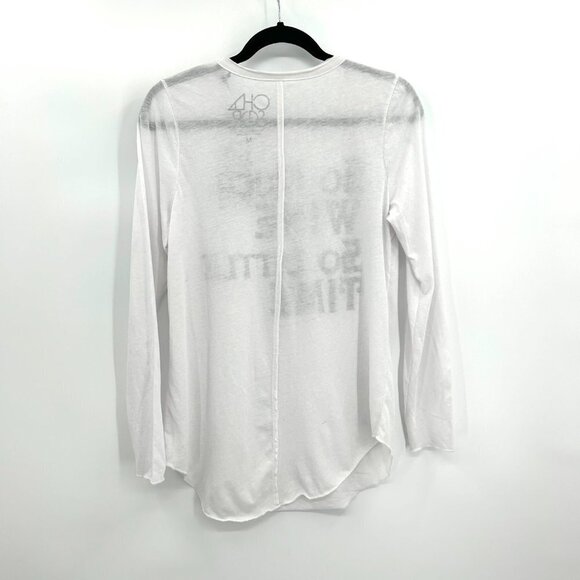NWT CHASER *Flawed* White Black So Much Wine So Little Time Burnout Shirt Medium - Picture 2 of 6